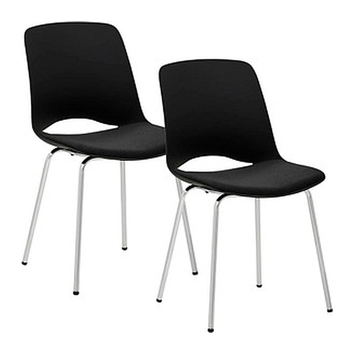 Mayer Besucherstühle 2521_01 schwarz Kunststoff, 2 St.