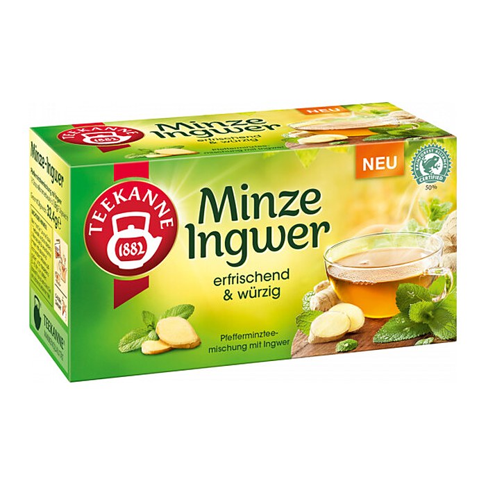 TEEKANNE Minze Ingwer Tee 18 Portionen
