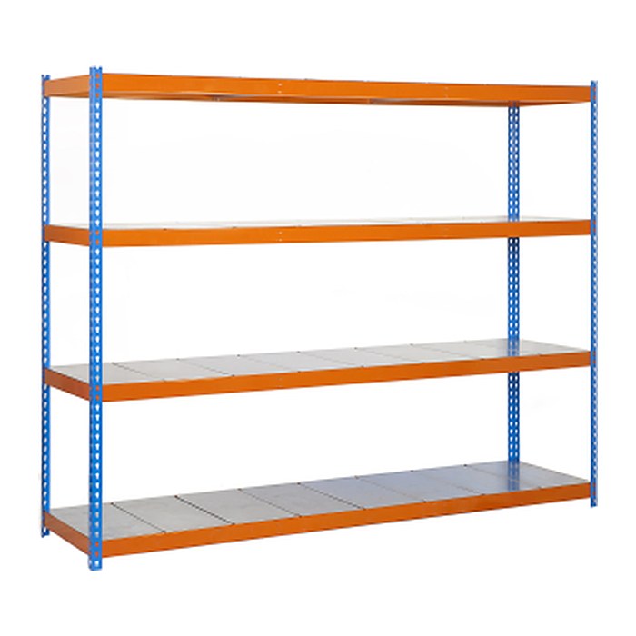 Simonrack Schwerlast-Weitspannregal SIMONFORTE 2406-4 457100045202494 blau, orange 240,0 x 90,0 x 200,0 cm