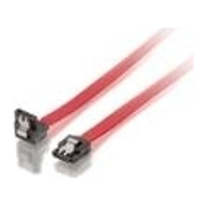 Equip SATA-Kabel 7-Pin->7-Pin abgewink. 3Gbps 0.30m rot PVC Polybeutel