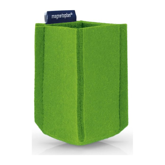 magnetoplan Stiftehalter magnetoTray SMALL grün Filz 6,0 x 6,0 x 10,0 cm