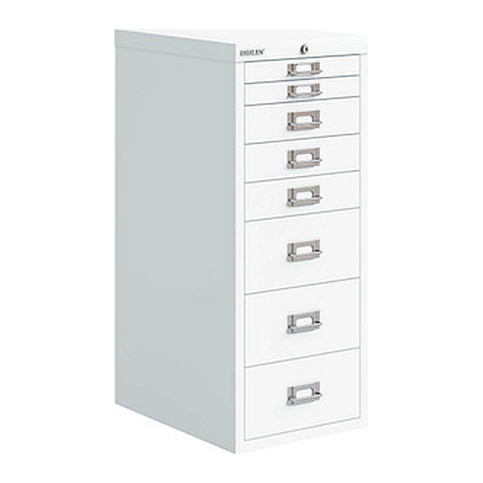 BISLEY MultiDrawer™ Schubladenschrank verkehrsweiß 8 Schubladen 27,9 x 40,8 x 59,0 cm, 1 St.
