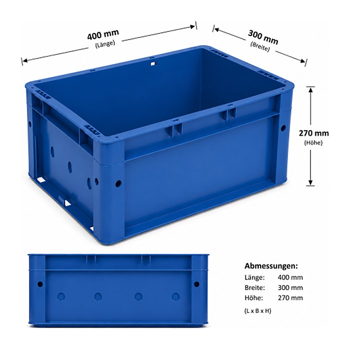 SCHULTE Eurobox blau 30,0 x 40,0 x 27,0 cm, 1 St.