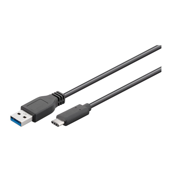 goobay USB C/USB 3.0 A Kabel 0,15 m schwarz, 1 St.