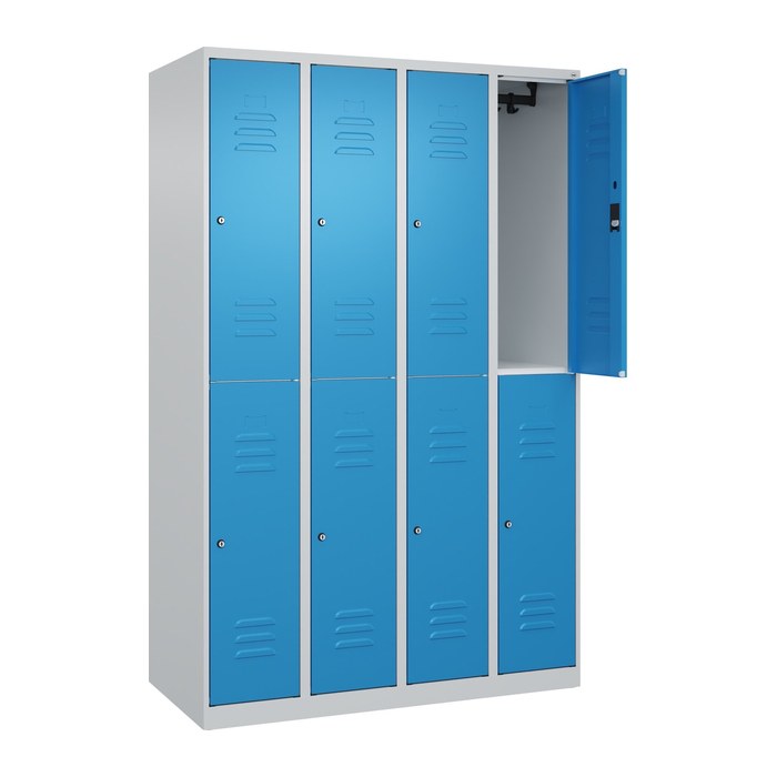 CP Spind Classic Plus lichtblau, lichtgrau 080300-40 S10030, 8 Schließfächer 120,0 x 50,0 x 185,0 cm