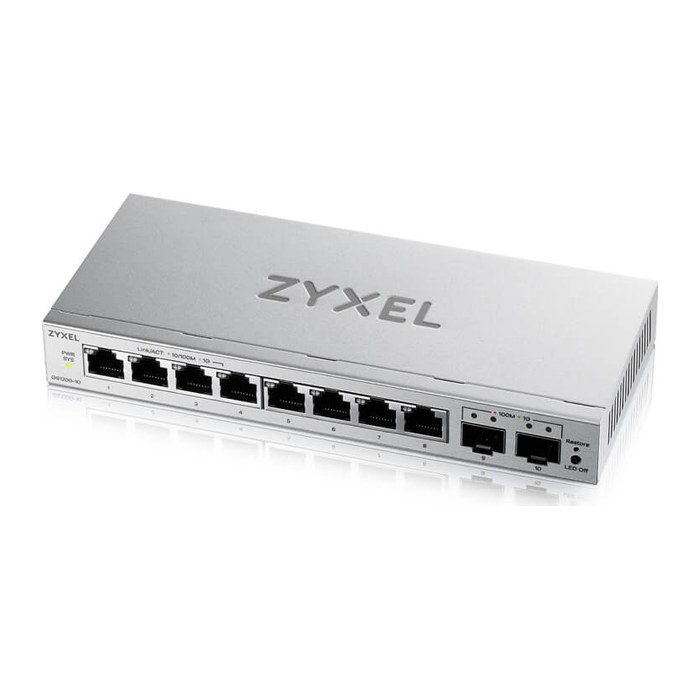 Zyxel GS1200-10V3 8-Port Gigabit, 2xSFP web/smart managed