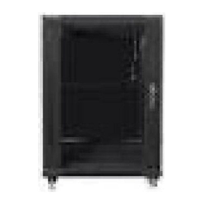 LANBERG 19" 15U 600x600 freist. Glastür (FlatPack) sw (Speditionsversand)