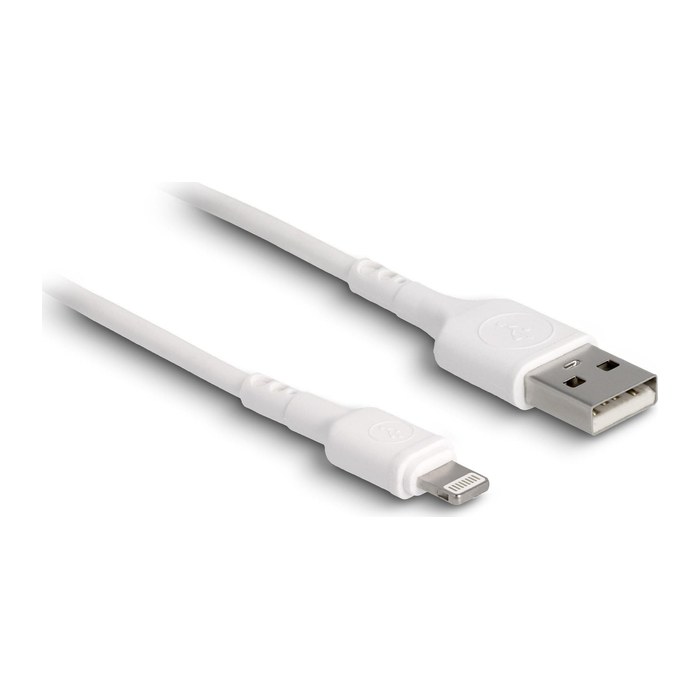DELOCK USB Ladekabel für iPhone, iPad, iPod weiß 30 cm