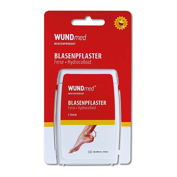 WUNDmed® Blasenpflaster Ferse 02-136 transparent 6,8 x 4,3 cm, 3 St.