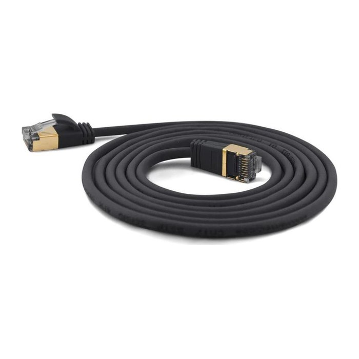 Wantec Patchkabel SSTP CAT7 Ste. CAT6a d=4mm 15,00m schwarz