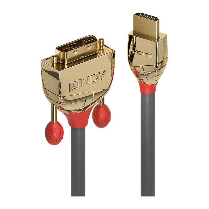 LINDY HDMI an DVI-D Single Link Kabel Gold Line 1m