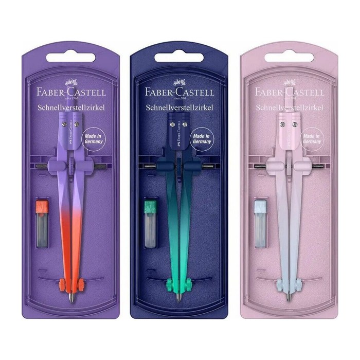 FABER-CASTELL Zirkel Flow Edition blushing sky, buzzing blue, punchy melon, 1 St.