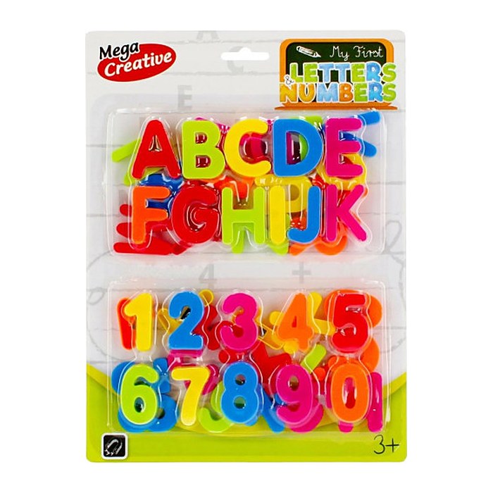 ALLboards Buchstaben und Zahlen Magnete farbsortiert, Kunststoff, 48 St.