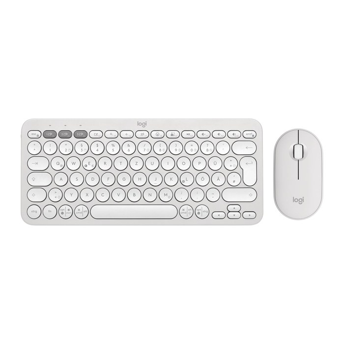 Logitech Wireless Keyboard+Mouse Pebble 2 Combo white