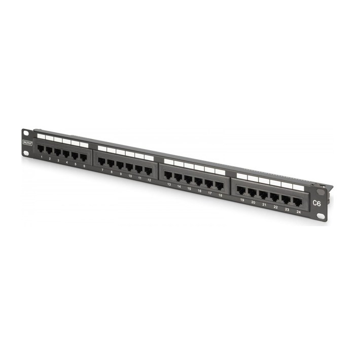 DIGITUS Patchpanel 1U 24-Port LSA Cat6 8P8C ungeschirmt