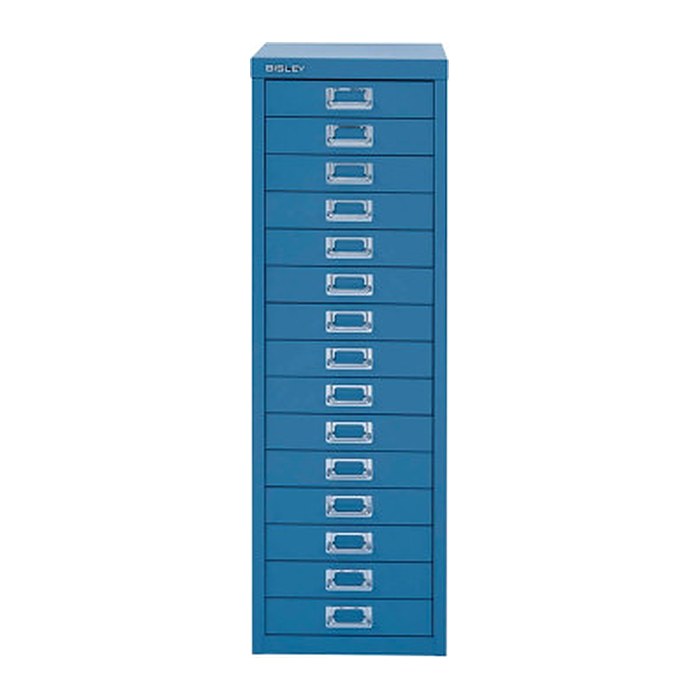 BISLEY MultiDrawer™ L3915 Schubladenschrank blau 15 Schubladen 27,8 x 38,0 x 85,7 cm, 1 St.