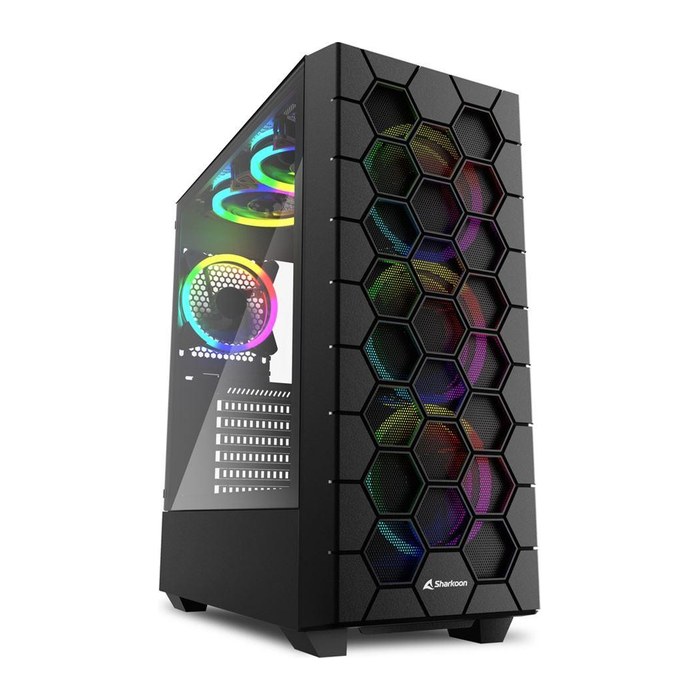 Sharkoon Gehäuse RGB HEX ATX 1xGlas schwarz