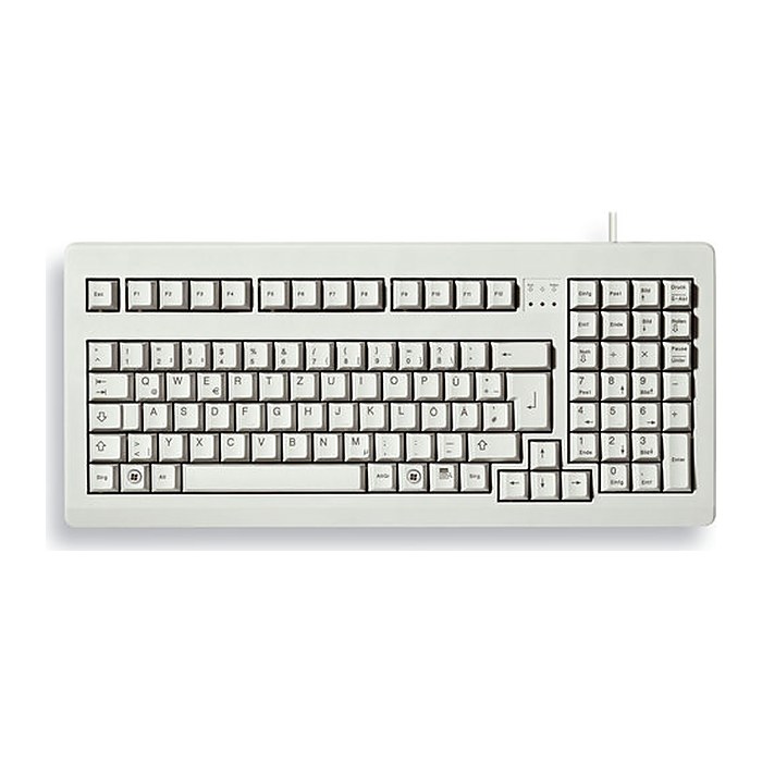 CHERRY MX1800 Tastatur Wired DE MX schwarz TKL 96% hellgrau