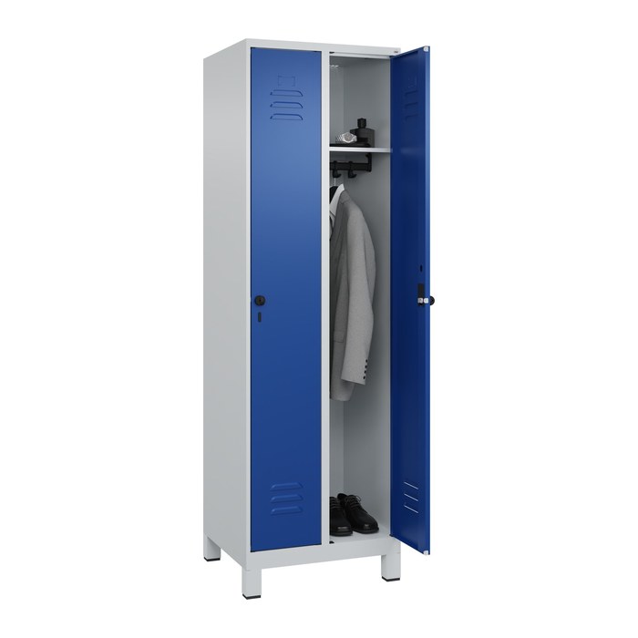 CP Spind Classic Plus enzianblau, lichtgrau 080010-20 S10003, 2 Schließfächer 60,0 x 50,0 x 195,0 cm
