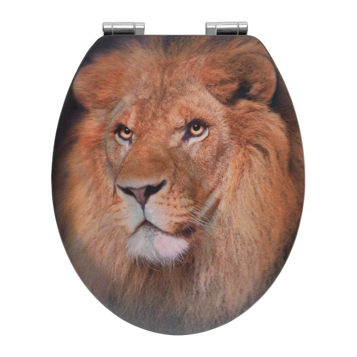 WENKO WC-Sitz mit Absenkautomatik Lion braun, 1 St.