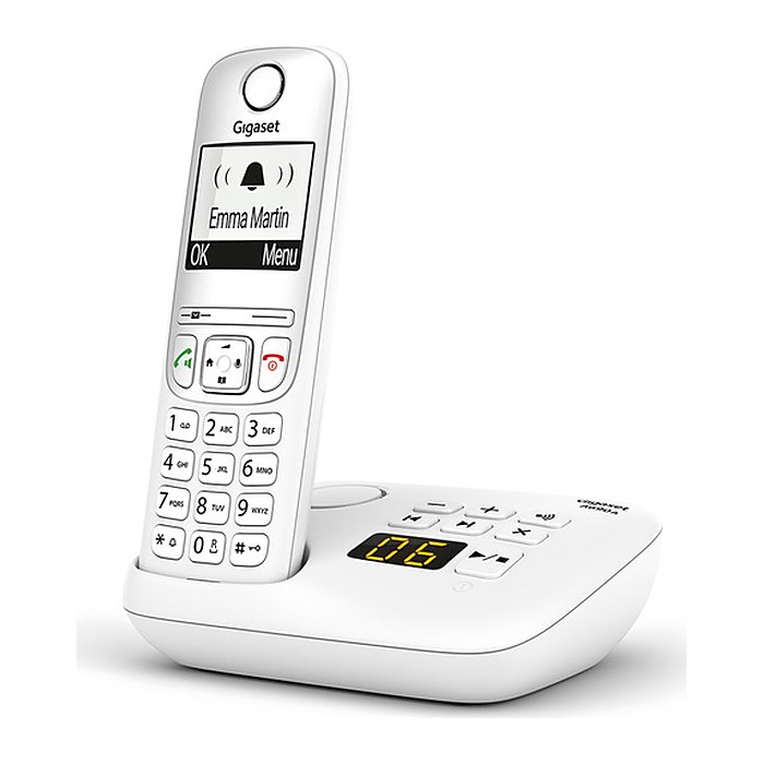 Gigaset A690A Schnurloses Telefon mit Anrufbeantworter weiß
