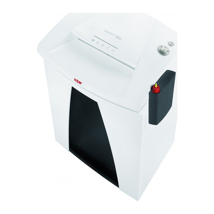 HSM SECURIO B34 - externer autom. Öler Aktenvernichter mit Partikelschnitt P-4, 4,5 x 30 mm, bis 22 Blatt, weiß