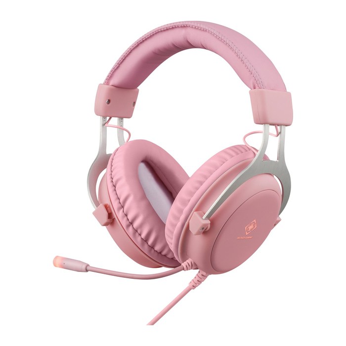 Deltaco Headset Gaming Stereo Klinke, LED, pink