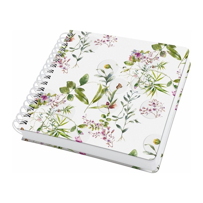 SIGEL Notizbuch mit Spirale Jolie® ca. DIN A5 blanko, grün, violett, weiß, pink Hardcover 240 Seiten, 1 St.