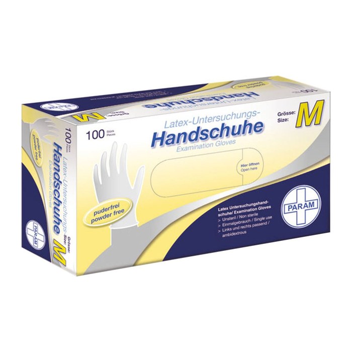 Medi-Inn® unisex Einmalhandschuhe white grip transparent Größe M, 100 St.