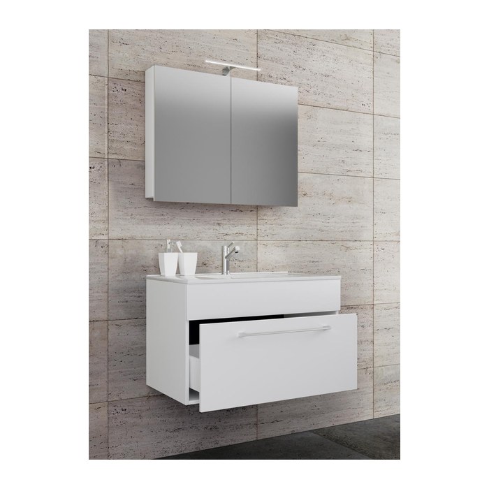VCM my bath Badmöbel-Set 3-teilig Badinos 914817 weiß 80,0 x 46,0 x 50,0 cm