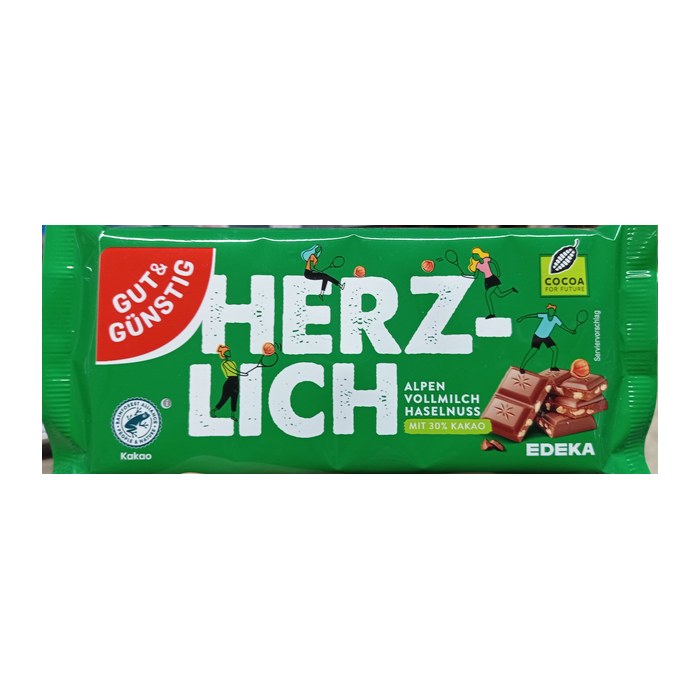 GUT&GÜNSTIG HERZLICH Schokolade 100,0 g, 1 St.