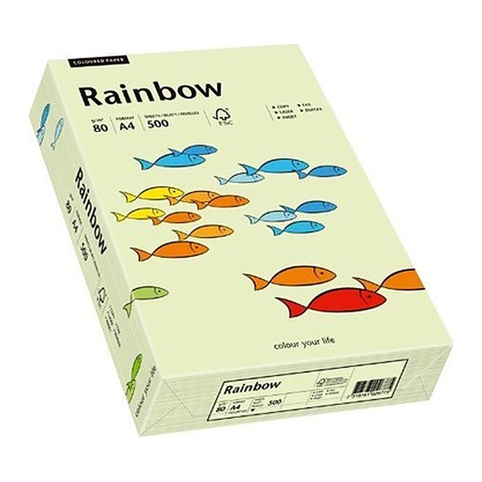 Rainbow Kopierpapier COLOURED PAPER hellgrün DIN A4 80 g/qm 500 Blatt