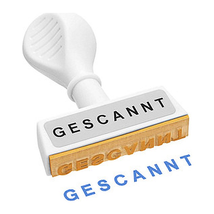 WEDO Textstempel "Gescannt" ohne Logo, 1 St.