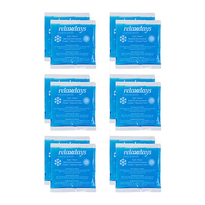 relaxdays Kühlpads Quadrat 10045251_0 blau 14,0 x 13,0 cm, 12 St.
