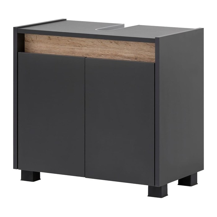 MÖBELPARTNER Waschbeckenunterschrank Cosmo 146318 anthrazit 56,9 x 33,0 x 54,6 cm