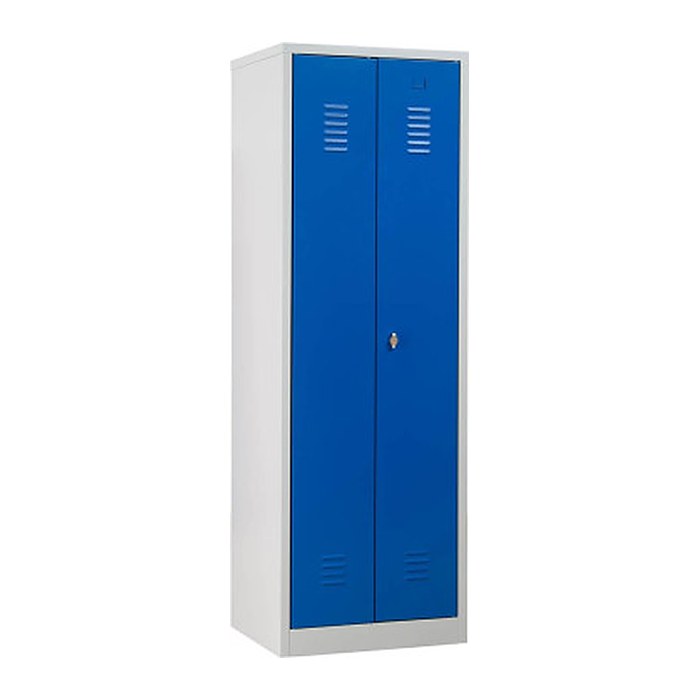 Gürkan Spind lichtgrau, enzianblau 103452, 1 Schließfach 60,0 x 50,0 x 180,0 cm