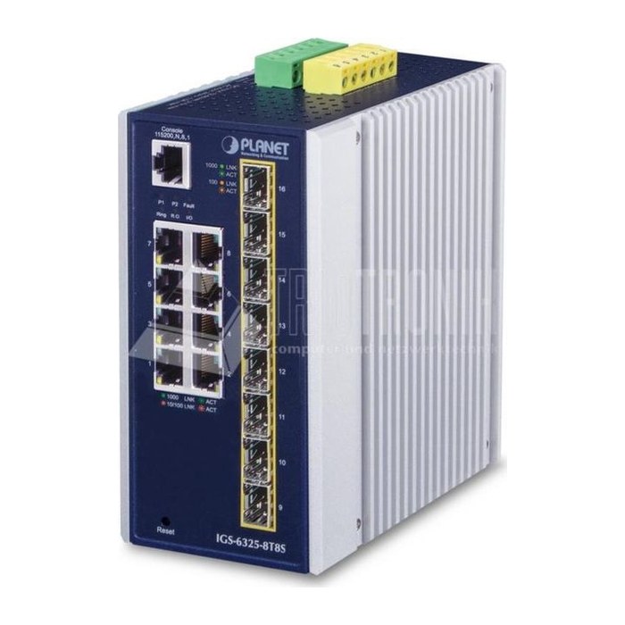 PLANET 8-Port 10/100/1000T + 8-Port 1G/2.5G SFP L3 RING TCP