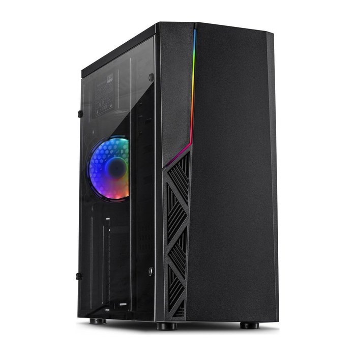 Inter-Tech Gaming-Gehäuse B-02 120mm RGB-Lüfter,LED-Streifen retail