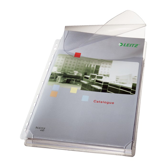 LEITZ Prospekthüllen DIN A4 transparent genarbt 0,17 mm, 5 St.