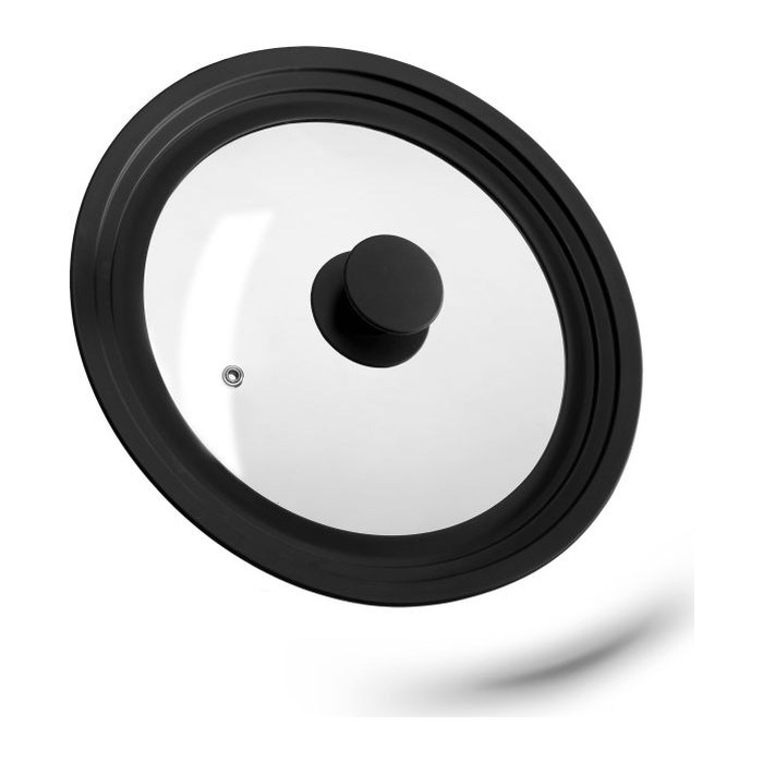 relaxdays Universal-Topfdeckel schwarz Ø 27,5 cm, 1 St.