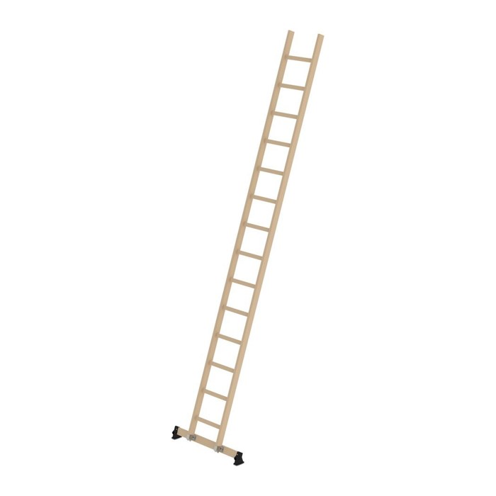 MUNK Anlegeleiter 33118 natur 14 Sprossen, H: 416,0 cm