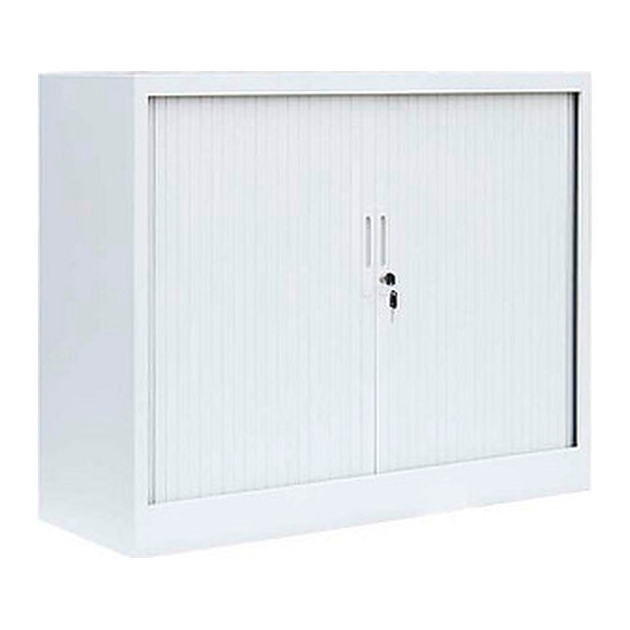 LÜLLMANN Schiebetürenschrank, 555137 signalweiß 2 Fachböden 120,0 x 45,7 x 105,0 cm