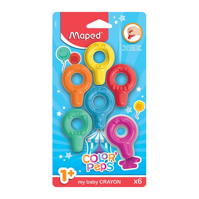maped COLOR'PEPS Wachsmalkreiden farbsortiert, 6 St.