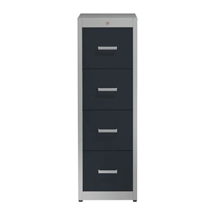 mauser client entry Hängeregistraturschrank alu, anthrazitgrau 4 Schubladen 43,4 x 60,0 x 135,0 cm, 1 St.