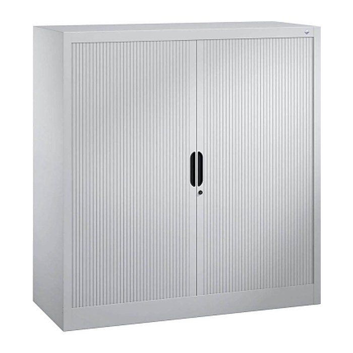 CP Omnispace Rollladenschrank silber 2 Fachböden 120,0 x 42,0 x 123,0 cm