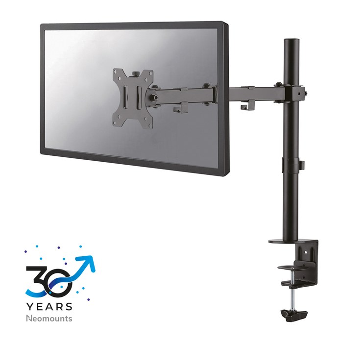 Neomounts Monitor-Halterung FPMA-D550BLACK schwarz für 1 Monitor, Tischklemme, Tischbohrung