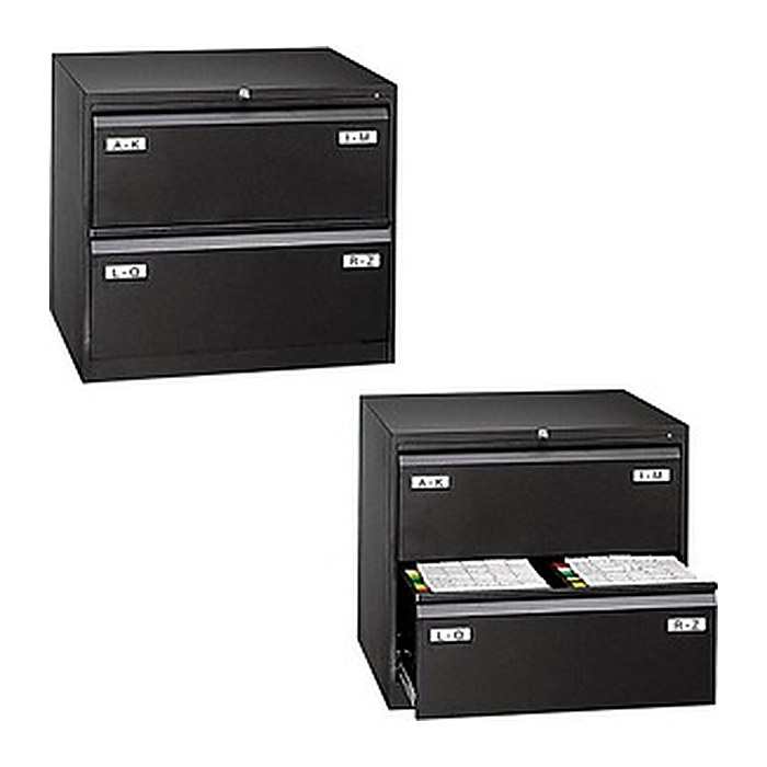 BISLEY LIGHT Hängeregistraturschrank schwarz 2 Schubladen 80,0 x 62,2 x 71,1 cm, 1 St.
