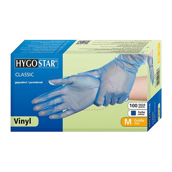 HYGOSTAR unisex Einmalhandschuhe CLASSIC blau Größe L, 100 St.