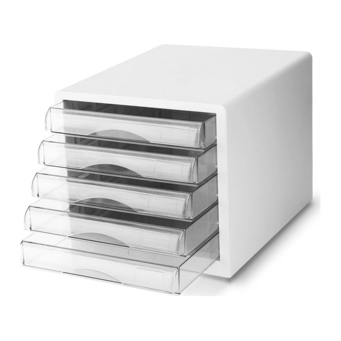 DELI Schubladenbox 5 Schubladen 27,5x34x26cm weiß