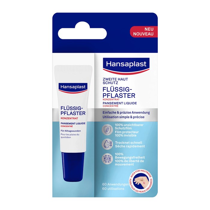 Hansaplast Flüssigpflaster ZWEITE HAUT SCHUTZ KONZENTRAT 48845 transparent, 1 St.